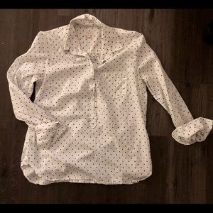 Jcrew White with Black Polka Dots Button Down